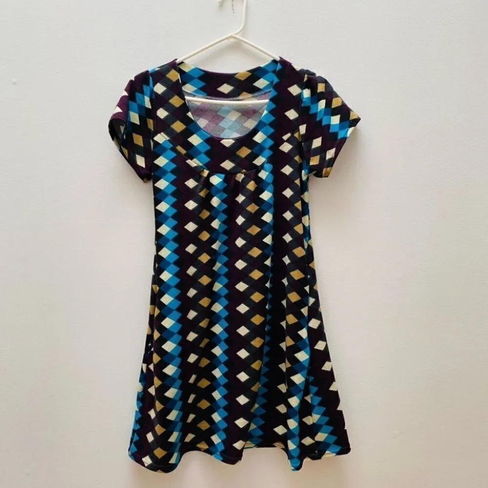 Vintage - Argyle Pattern Schwiing Dress